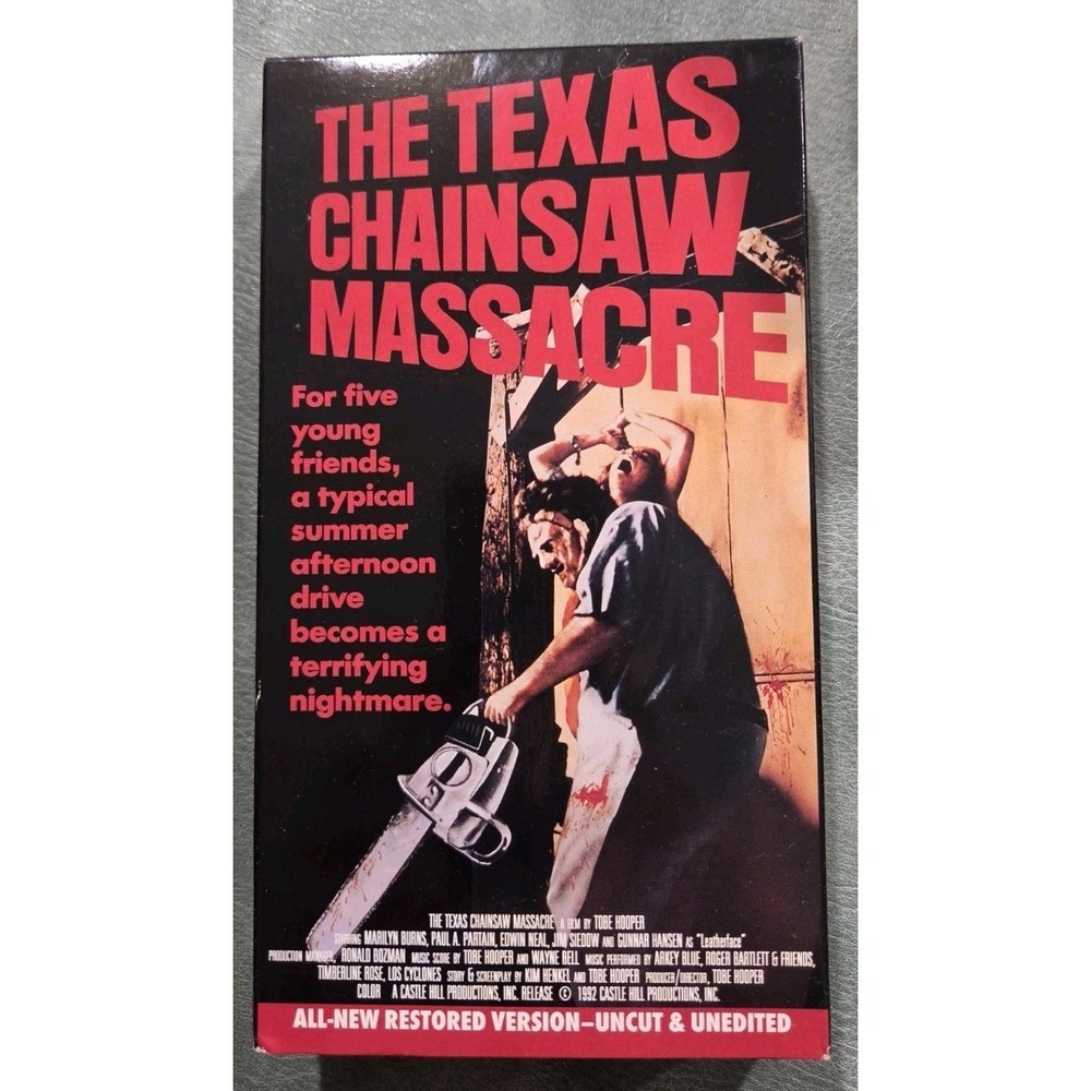 1974 Texas Chainsaw Massacre 1993 Restored Version Uncut Unedited VHS